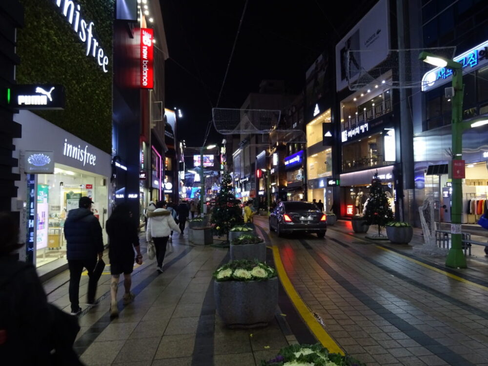 釜山の繁華街