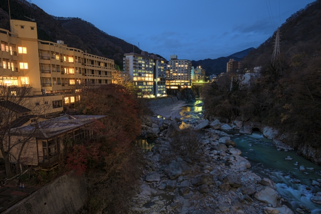 鬼怒川温泉の夜景