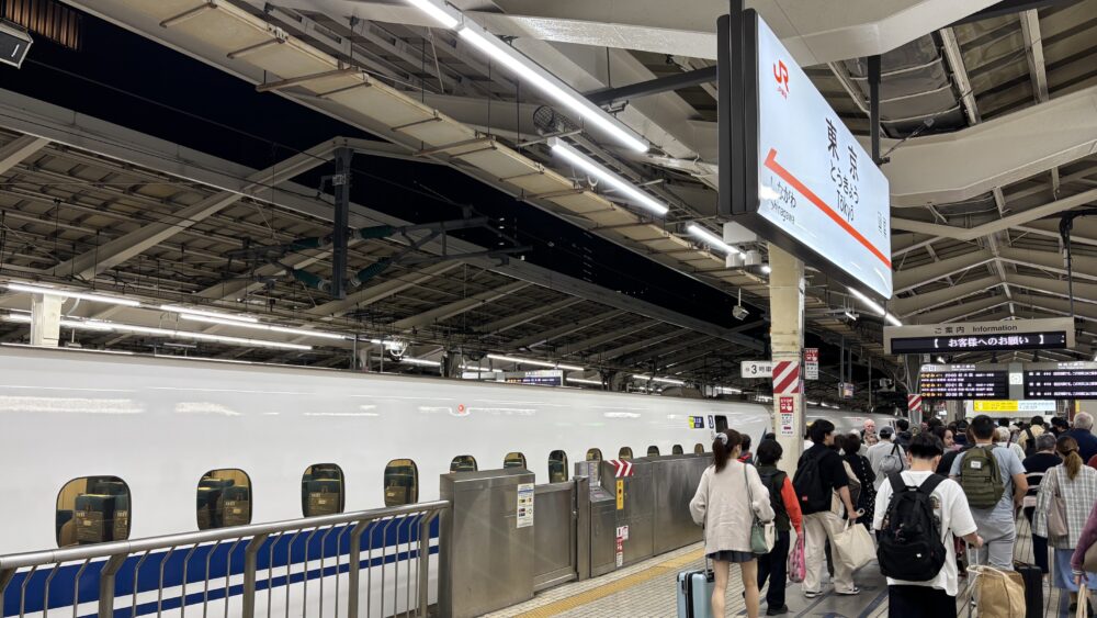 ぷらっとこだま東京駅にて