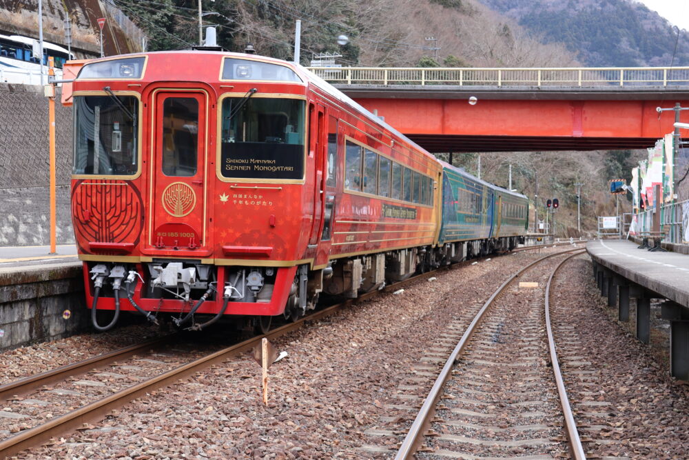 大歩危駅での撮影