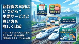新幹線の早割はいつから？主要サービスと買い方を詳しく比較 